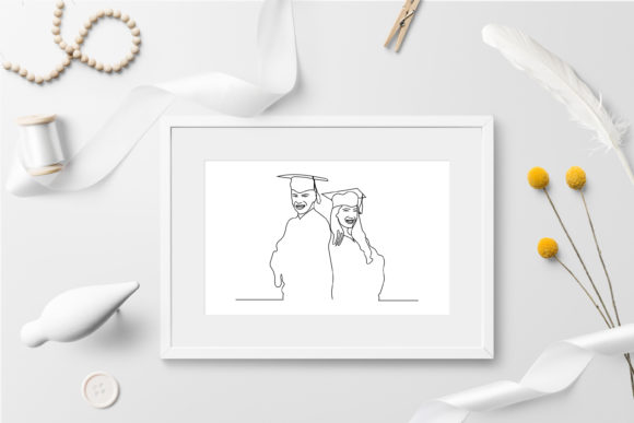 Continuous Line Drawing Graduates: A Minimalist Approach to Academic Design