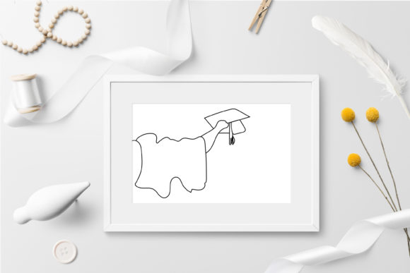Continuous One Line Drawing a Graduate: Strategic Visual Communication for Modern Education Branding