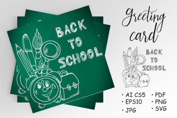 Green Board. Drawing with Chalk. Doodle: A Versatile Illustration Set for Creators and Entrepreneurs