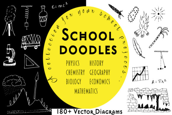 School Doodle Illustrations: A Versatile Design Resource