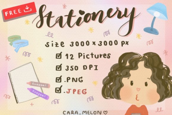Stationery Digital Stickers: Elevate Your Creations with High-Resolution Design Assets