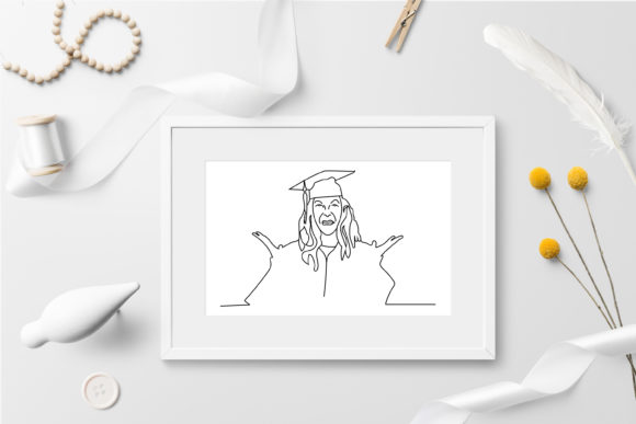 The Art of Graduation: Exploring Minimal Line Art in Modern Education Design